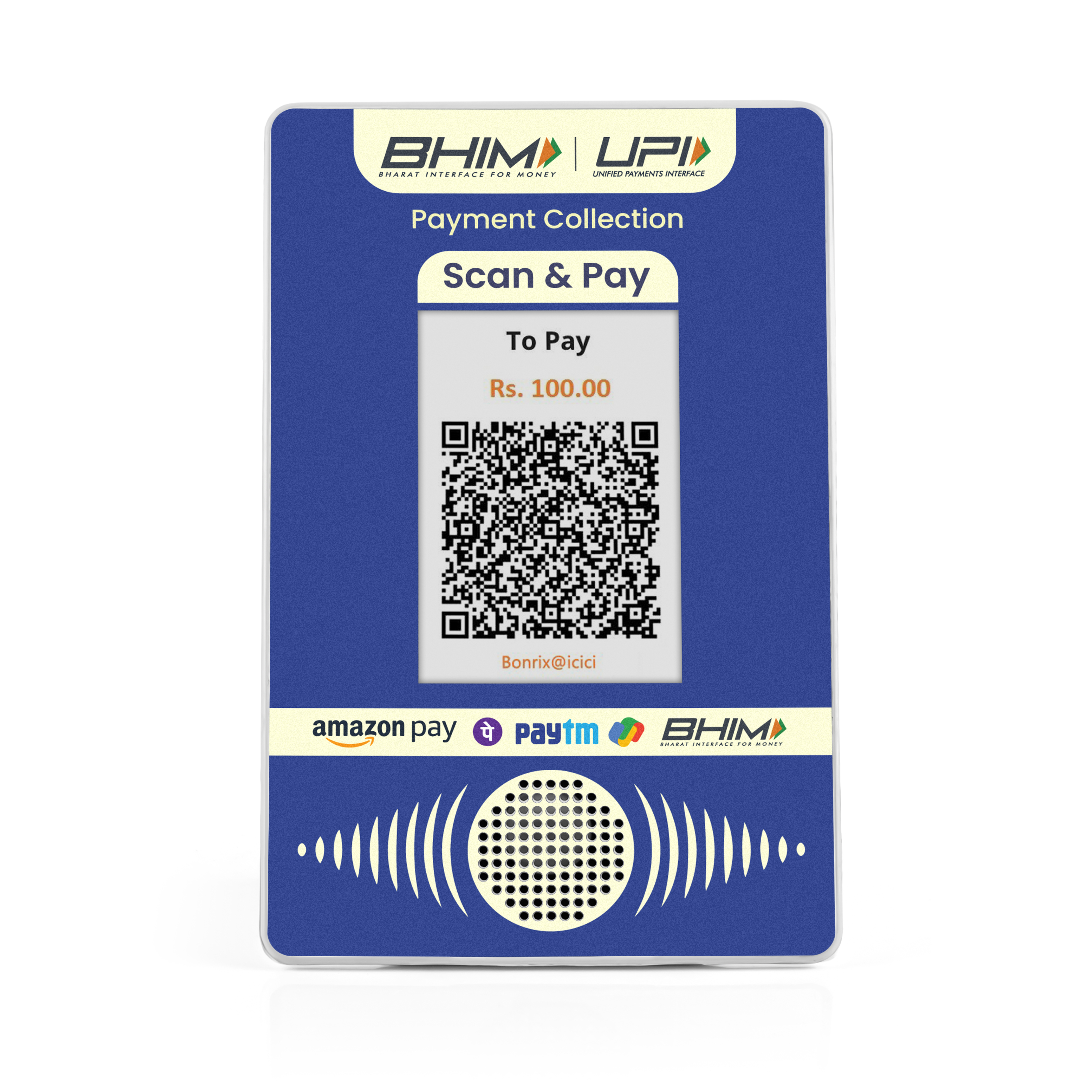 Digital QR - Digital Signage Payment Soundbox + Dynamic QR Display(DQR-222)