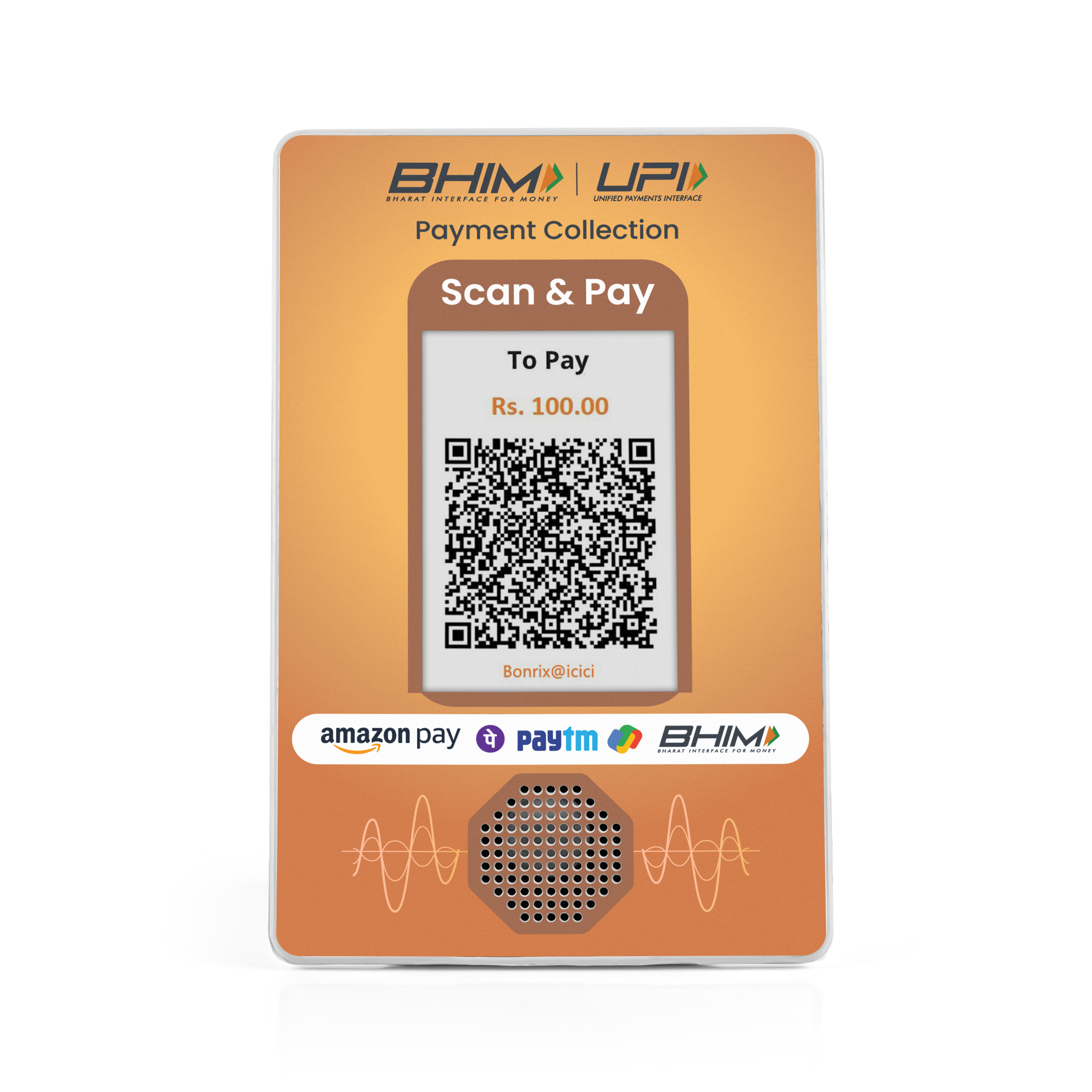 Digital QR - USB Payment Soundbox + Dynamic QR Display(DQR-222)